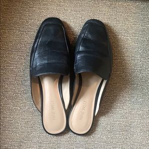 Nine West Real Leather Black Mules